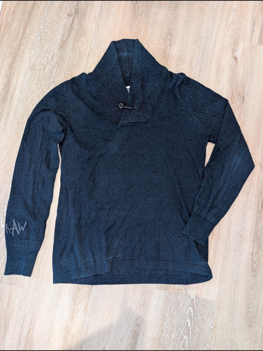 G-Star Navy Blue Shawl Turtleneck Sweater